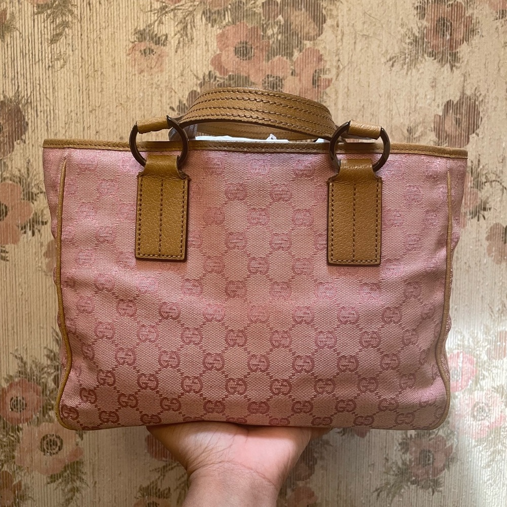 Gucci Pink and Brown Tote Bag - Picture 2 of 16